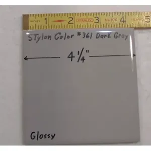 สีเทาเข้ม4-1/4 \\ "กระเบื้องเซรามิกหินขัดมัน #361สำหรับพื้นและผนังสำหรับห้องนั่งเล่นและบ้านไม้ขีดไฟกระเบื้อง stylon NOS - Product Image 1