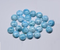 Quartz bleu naturel, pierres précieuses, cabochons ronds de 3 mm et 6 mm, dos plat, pour bijoux, lot en gros