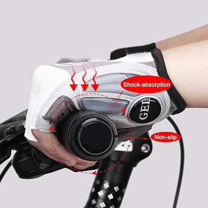 Guantes de Ciclismo Transpirables de Gel y Cuero PU para Bicicleta de Carretera/Montaña, Ecológicos, Lavables, para Entrenamiento Físico y Deportes al Aire Libre - Product Image 5