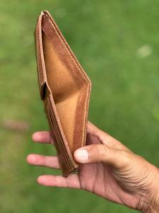 Cartera hecha a mano de estilo vintage para regalo, monedero para hombre, Cartera de cuero de vaca genuino Crazy Horse Biofold - Product Image 5