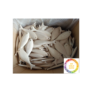 Natural Wood Carved Fish Handmade Decorative Gift Wholesale Supply - Product Image 4