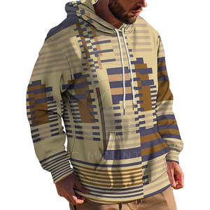 เสื้อฮู้ดพิมพ์ลายกราฟิกผ้าฝ้ายสำหรับผู้ชาย พิมพ์โลโก้ตามสั่ง ขายส่งจากโรงงานผู้ผลิต OEM - Product Image 4