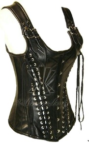 Corset en cuir de qualité supérieure parfait pour l'entraînement à la taille et le style végétalien edgy chic et sans cruauté élégance intemporelle - Product Image 2