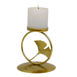 Candelabro de Metal Floral de Color dorado personalizado para decoración del hogar para hoteles, restaurantes, forma única para ocasiones festivas - Product Image 1