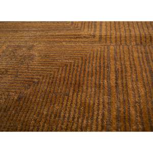 Alfombra Kavi Gold de Lana y Seda de Bambú Anudada a Mano, Modelo Esk-472 con Patrón Geométrico para Uso Doméstico - Product Image 3