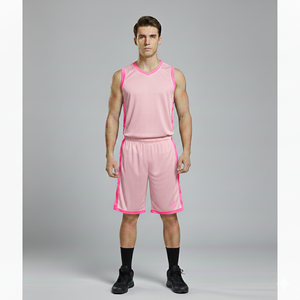 Ensemble de shorts de basket-ball pour hommes en maille réversible à porter des deux côtés, taille plus, vente en gros personnalisée, deux couleurs, uniformes de basket-ball - Product Image 5