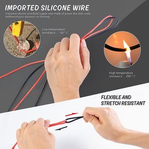 Set di cavi per Test del multimetro elettrico con clip a coccodrillo e materiali e elementi di isolamento del gancio di prova - Product Image 5