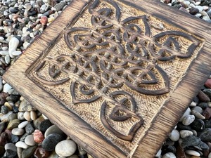 Coffre au trésor en bois écologique fait à la main manguier bijoux noeud poli 10 \ "boîte décor à la maison bibelot avec amour Style - Product Image 2