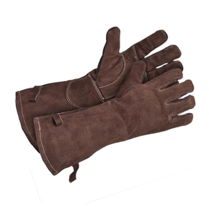 ถุงมือเชื่อมหนัง14นิ้ว, ถุงมือเชื่อมหนังแท้เต็มนิ้วแขนยาวทนความร้อน - Product Image 1