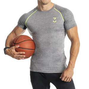 Camisetas de Gimnasio para Hombre, Impresión Personalizada, de Alto Rendimiento, Transpirables, de Secado Rápido, Manga Corta, Fabricadas con Tela de Poliéster y Spandex - Product Image 1