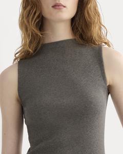 Camiseta sin Mangas de Canalé para Mujer, Precio al por Mayor, 100% Algodón, Nueva, Lisa, sin Mangas, Holgada, para Uso Diario, Lavable, Cómoda, Tejida - Product Image 3