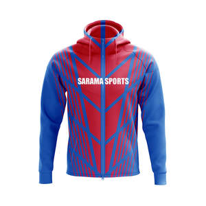 Sudadera con Capucha de Felpa Gruesa de Alta Calidad al por Mayor, con Cierre Completo, Logotipo Personalizado, Corte Holgado para Hombre, Transpirable - Product Image 1