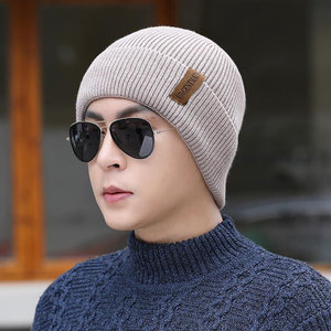 <b>Top</b> Selling Custom Design Beanie Cap High Quality Thickening Earflaps Knitted Warm Winter Unisex Beanie Cap <b>Hat</b> - Product Image 2
