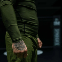 Rashguard de BJJ à manches longues Olive pour homme adulte, respirant, anti-UV, compression, polyester/nylon, séchage rapide, écologique, 220g
