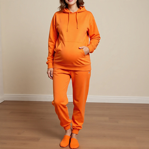 Wholesale Heavyweight Maternity Tracksuit Women <b>Jogging</b> Exercise Pregnancy Sweatshirts & Sweatpants <b>Ladies</b> Maternity Track <b>Suits</b> - Product Image 6