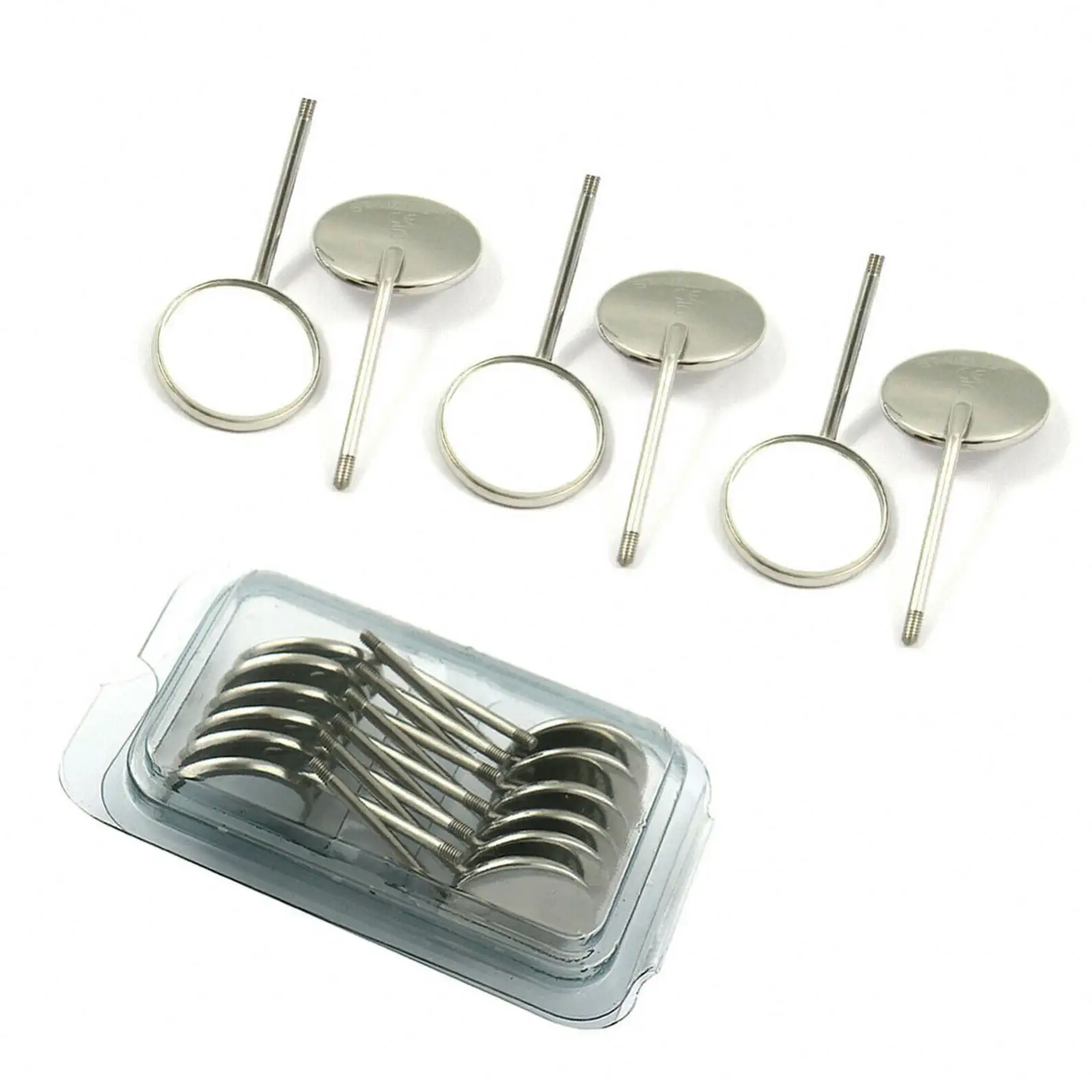 Dental Mouth Mirror Simple Stem Plain No. 5 Stainless Steel Dental Examination Dentist Mirror CE