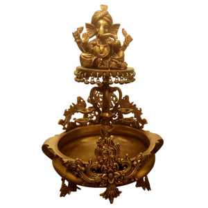 Diferentes temas Shine Diya Shape Flower Decorativo Urli Bowl para el hogar Diwali Artículos de decoración - Product Image 6