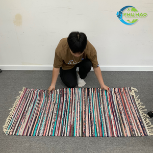 Productos más vendidos ALFOMBRA La excelencia tejida a mano de Vietnam: alfombras de trapo hechas a mano a buen precio - Product Image 2