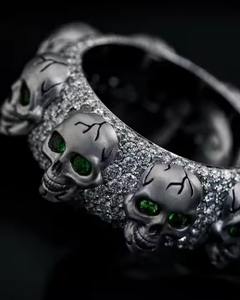 แหวนเงินสเตอร์ลิงสำหรับทุกเพศพร้อมเพชร VVS Moissanite สไตล์ฮิปฮอปสุดเท่เคลือบทองราคาดีที่สุด - Product Image 4