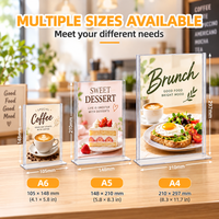 Support d'affichage de bureau en acrylique transparent, panneau de table personnalisé avec impression pour promotion et publicité en magasin
