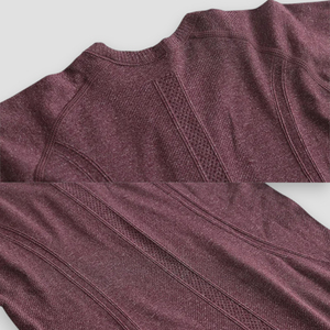 Haut de yoga à manches longues de couleur unie OEM pour femmes, t-shirt de sport avec trou pour le pouce, col rond, vêtements de sport d'été et d'automne. - Product Image 6