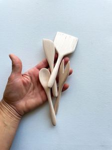 ชุดเครื่องครัวไม้สักหรืออะคาเซียธรรมชาติเป็นมิตรพร้อมที่วางช้อนและที่วางช้อนไม้ - Product Image 5