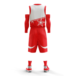 Uniforme de Baloncesto Estampado Transpirable de Primera Calidad, Estilo Veraniego Hecho a Medida con Nombre y Logotipo del Equipo Personalizados - Product Image 4