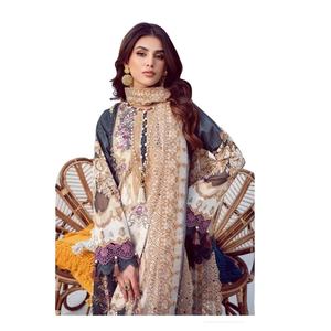 Stanton Bottom Organza bordado Dupatta nuevo Georgette traje bordado trabajo hecho a mano cosido en línea venta India paquistaní ropa - Product Image 2