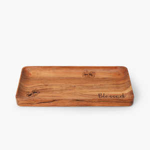 Plateau de service en bois de manguier Planches de charcuterie pour plat de nourriture de fête Plateaux en bois d'acacia rectangulaires Décoration intérieure Planche à fromage Snack - Product Image 4