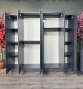 ชุดห้องนอนไม้โอ๊คทันสมัยเตียงขนาดคิงไซส์ที่สะดวกสบายพร้อมไม้เอ็มดีเอฟและคุณสมบัติการจัดเก็บสำหรับบ้านวิลล่าและห้องนั่งเล่น - Product Image 3