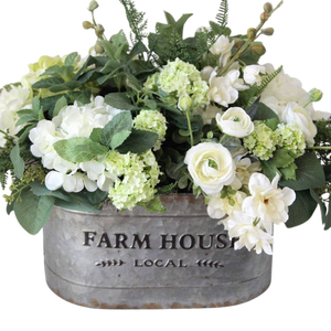 Diseño de moda Boda Decoración del hogar Centro de mesa de flores Florero de decoración de boda de metal galvanizado con asa - Product Image 5