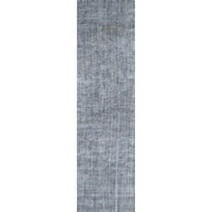 Alfombra de Lana Anudada a Mano en Gris y Negro con Patrón Abstracto para Sala de Estar, Alfombra Rectangular para Pasillo o Habitación -Pae-1028 - Product Image 1