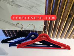 Cintre pour manteau en velours de qualité supérieure de 19 pouces Cintre pour costume en plastique solide et durable - Product Image 2