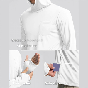 เสื้อฮู้ดสวมหัวแบบปกติสำหรับผู้ชายเสื้อตกปลาแบบสวมศีรษะสำหรับประสิทธิภาพกลางแจ้งและความทันสมัย - Product Image 5