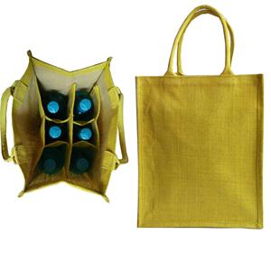 ถุงผ้าปอกระเจาสำหรับใส่ไวน์6ขวดถุงใช้ซ้ำได้พร้อมที่จับผ้าฝ้ายเนื้อนุ่มทนทานโลโก้ออกแบบได้ตามต้องการ - Product Image 1