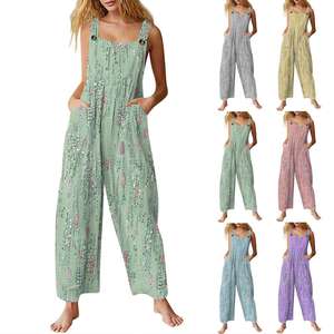 Monos informales para mujer Monos Correas ajustables Sin mangas Verano Lindo Mamelucos cómodos con bolsillo 2025 - Product Image 1