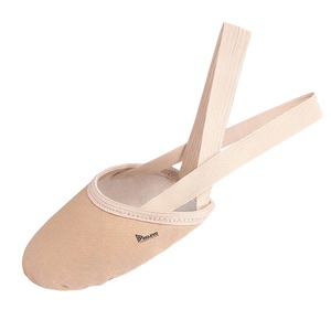 Chaussons de danse en toile personnalisés à bout fendu avec sangle élastique, légers, flexibles et confortables pour la pratique des filles et des femmes - Product Image 5