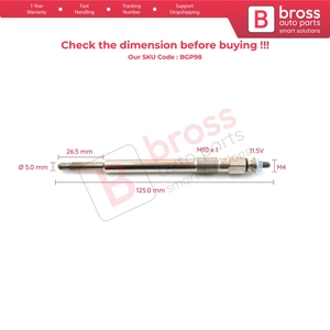 BGP98 1 Piece Glow <b>Plug</b> Auxiliary <b>Heater</b> 11.5 Volt ETC8847 for Land Range 200Tdi 300Tdi - Product Image 5