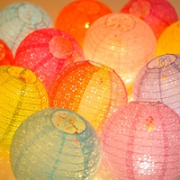 Vente en gros d'événements de mariage fête faveur blanc rose bleu multi couleurs 30 40 50cm blanc pliant rond papier boule lanternes pas cher prix