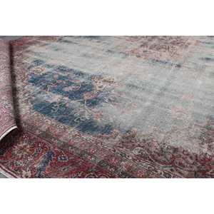 พรมตุรกีขนาดใหญ่พิเศษ 8.6x11.9 ฟุต สีน้ำเงินแดง ลายสัตว์ พรมขนสัตว์ - Product Image 4