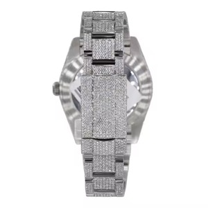 Reloj de Diamantes Blanco Elegante de Excelente Calidad, Completamente Adornado, para Hombre, Disponible a Precio de Fábrica - Product Image 3