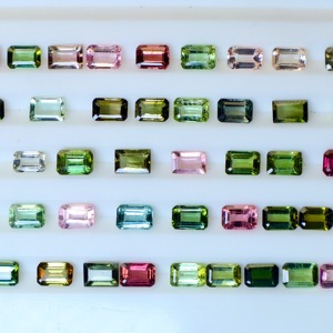 6x4mm Tourmaline naturelle émeraude coupe pierre précieuse en vrac multicolore pierre semi-précieuse pour la fabrication de bijoux - Product Image 2