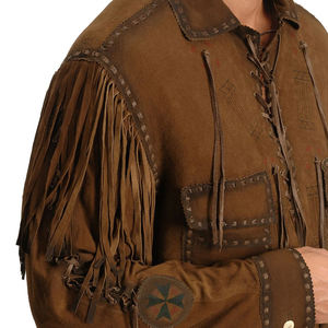 Chaqueta con flecos de cuero rústico Estilo rodeo Prendas de abrigo - Product Image 3