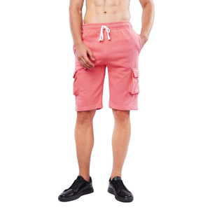 กางเกงขาสั้นผ้าฝ้ายเทอร์รี่มีหลายกระเป๋าสำหรับผู้ชายกางเกงขาสั้นสไตล์สตรีทแวร์สำหรับฤดูร้อน - Product Image 1