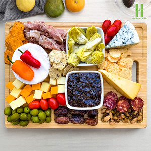 ¡MEJOR VENDEDOR! Tablero de clasificación de corte de cocina de madera de bambú multifuncional Diseño moderno Apto para lavavajillas Ecológico para fiestas - Product Image 5