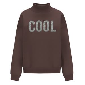 Women Autumn/Winter Long Oversized Mockneck Sweatshirt Casual Relaxed Pullover Streetwear Fashion <b>Top</b> for Cozy Comfort - Product Image 1