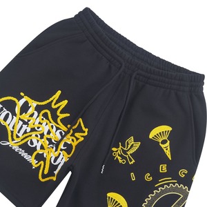 Cómodo diseño único sudor corto hecho en fábrica de talla grande pantalones cortos de sudor para hombres producto de tendencia impreso sudor corto - Product Image 4