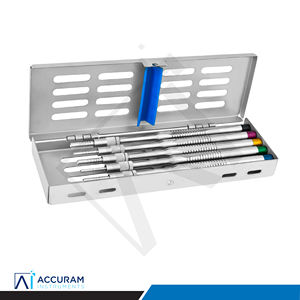 Kit d'ostéotomes internes pour l'élevation du sinus dentaire Accuram, 5 pièces, instruments manuels pour le lifting des implants, droits, concaves, en acier inoxydable - Product Image 3
