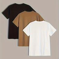 Camisetas de Algodón 100% para Hombre, Estilo Clásico, Paquete de 3, Cuello Redondo, Manga Corta, Ecológicas y Transpirables, Personalizables al por Mayor