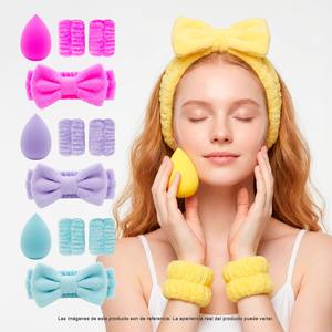 Kit de Limpieza Facial 3 en 1 Belleza con Esponja Diadem y Bandas para Cara/Manos - Fibra Sintética Portátil - Product Image 1